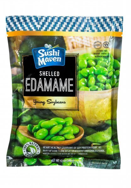 Sushi Maven Shelled Edamame 12x12oz - Click Image to Close