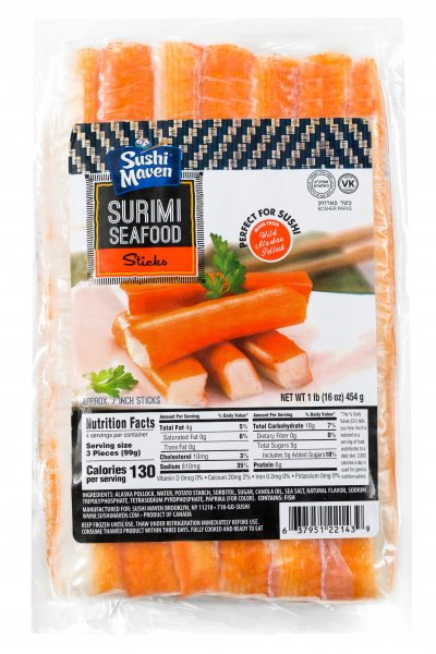 Sushi Maven Surimi Sticks 1lb - Click Image to Close