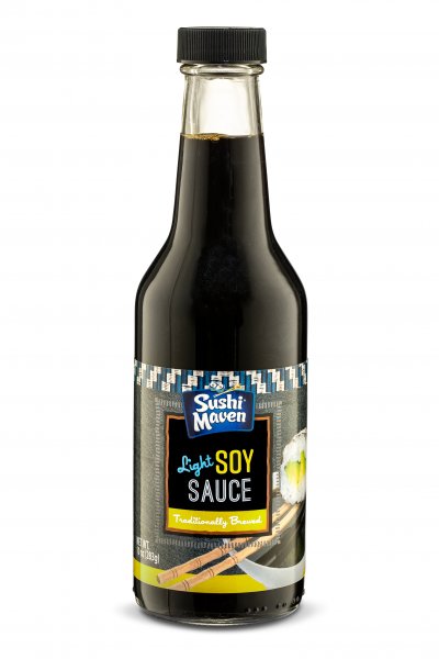 Sushi Maven Low Sodium Soy Sauce 10oz - Click Image to Close