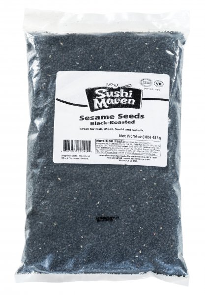 Sushi Maven Roasted Black Sesame Seeds 1 lb. - Click Image to Close