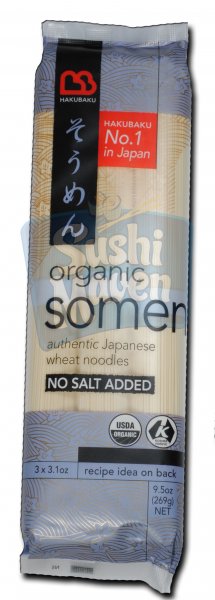 Hakubaku Organic Somen Noodles 8x9.05oz - Click Image to Close