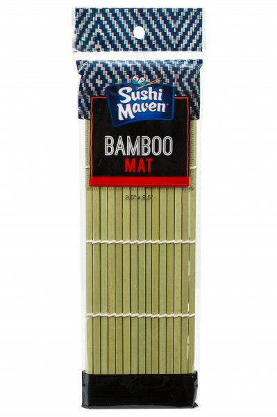 Green Bamboo mat 9.5" Square - Click Image to Close