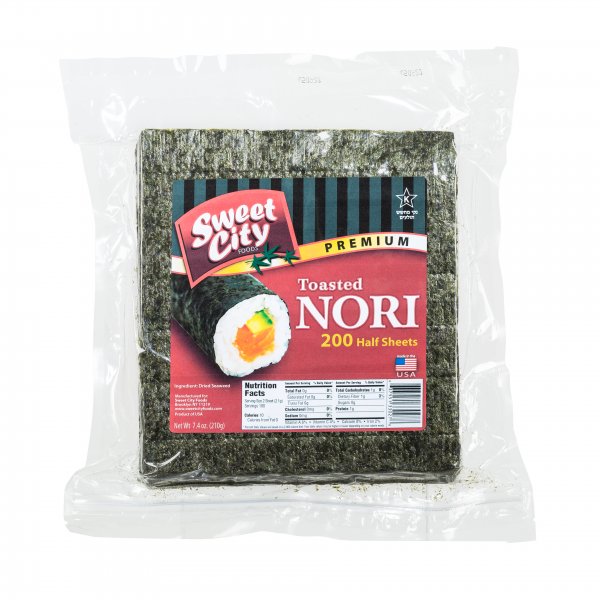 Sweet City Premium Nori Half Cut - 200 Half Cut Sheets - Click Image to Close