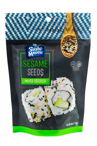 Sushi Maven Roasted Mixed Sesame Seeds 4oz. - Click Image to Close