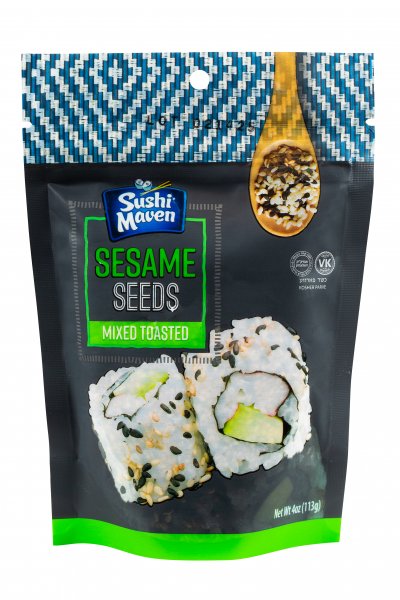 Sushi Maven Roasted Mixed Sesame Seeds 4oz. - Click Image to Close