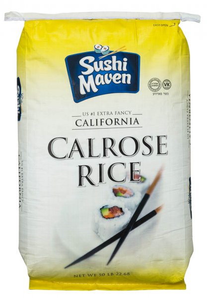 Sushi Maven Calrose White Rice 50 Lb. - Click Image to Close